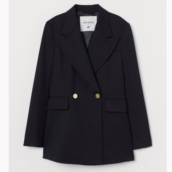 NWT Giuliva Heritage x H&M Blazer in Midnight Blue Size XXL - Picture 1 of 10